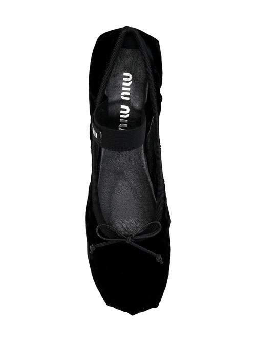 Black velvet ballerina MIU MIU | 5F794DF-DX05849F0002